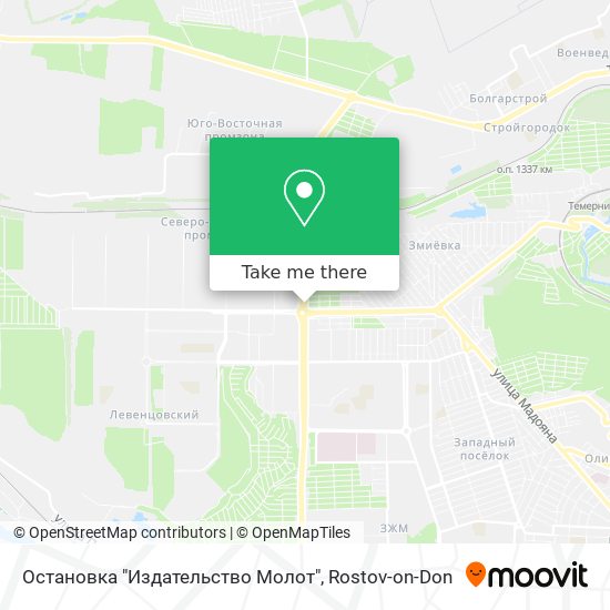 Остановка "Издательство Молот" map