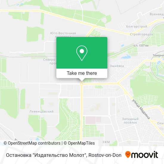 Остановка "Издательство Молот" map