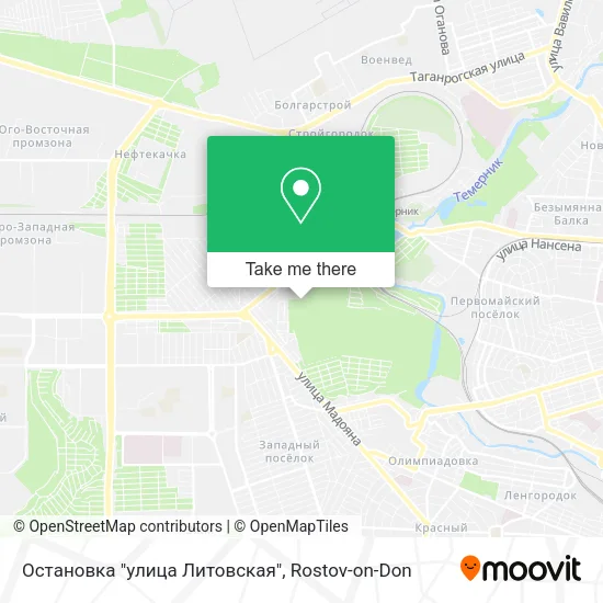 Остановка "улица Литовская" map