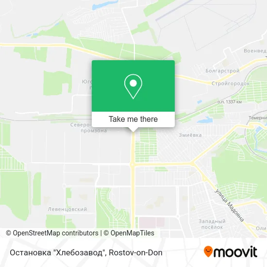 Остановка "Хлебозавод" map