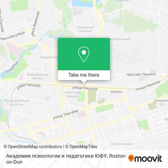 Академия психологии и педагогики ЮФУ map