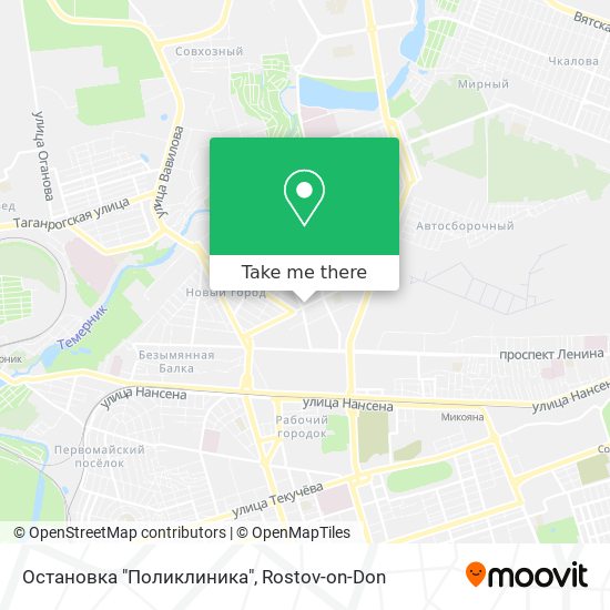 Остановка "Поликлиника" map