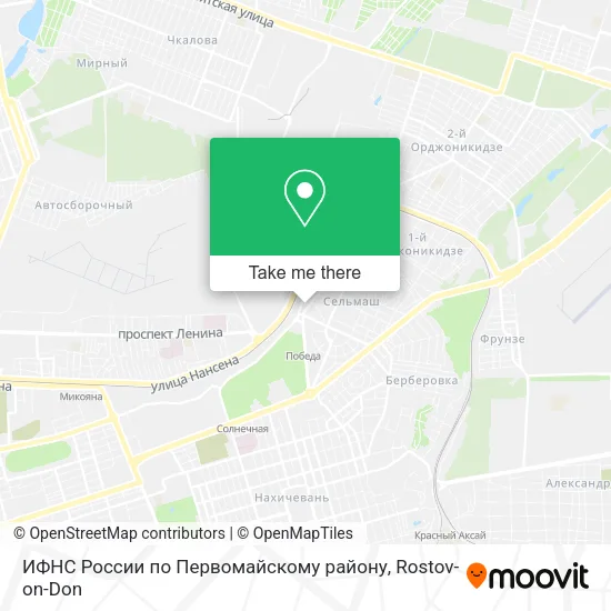 ИФНС России по Первомайскому району map