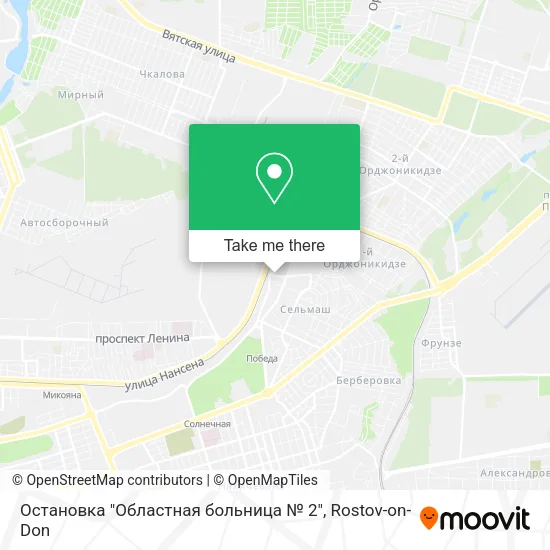 Остановка "Областная больница № 2" map