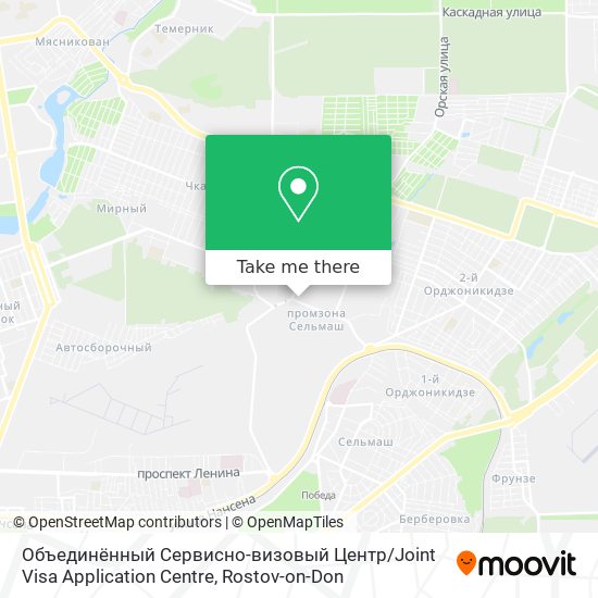 Объединённый Сервисно-визовый Центр / Joint Visa Application Centre map