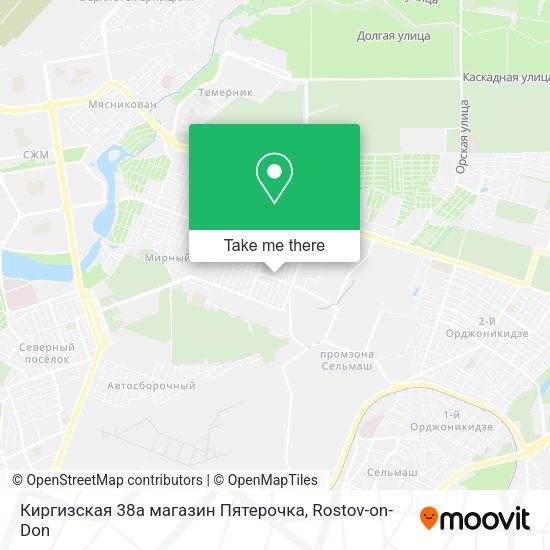 Киргизская 38а магазин Пятерочка map
