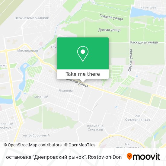 остановка "Днепровский рынок" map