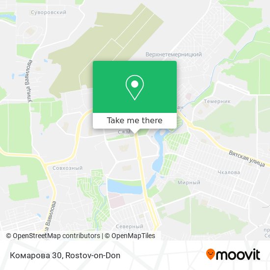 Комарова 30 map