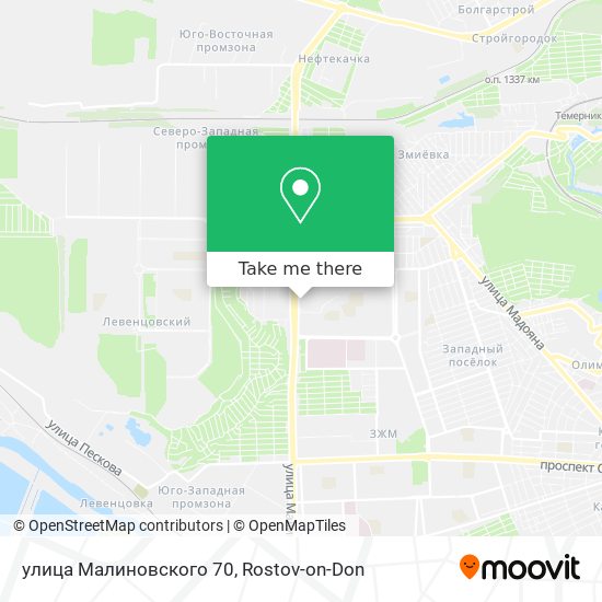улица Малиновского 70 map