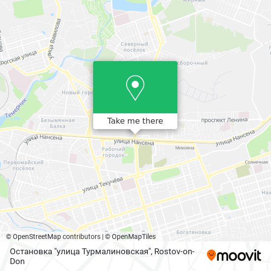 Остановка "улица Турмалиновская" map