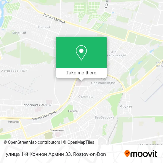 улица 1-й Конной Армии 33 map