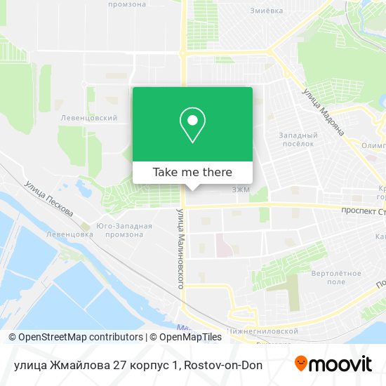 улица Жмайлова 27 корпус 1 map
