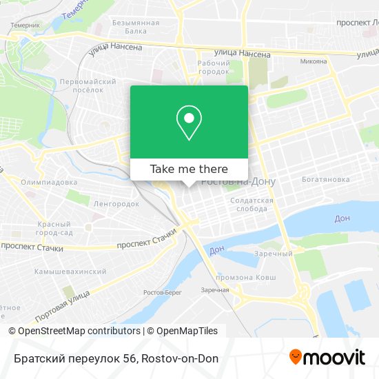 Братский переулок 56 map