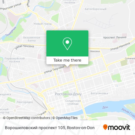 Ворошиловский проспект 105 map