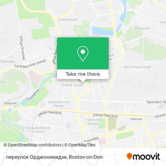 переулок Орджоникидзе map