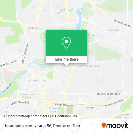 Криворожская улица 56 map