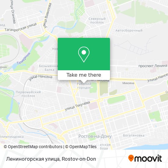 Лениногорская улица map