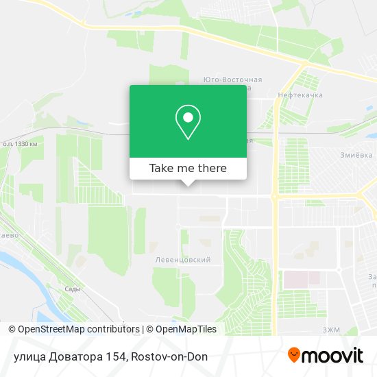 улица Доватора 154 map