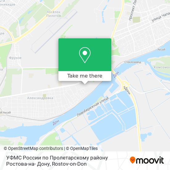 УФМС России по Пролетарскому району Ростова-на- Дону map