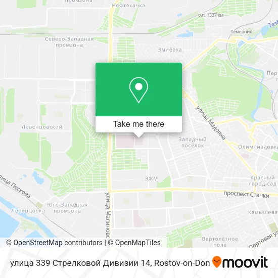 улица 339 Стрелковой Дивизии 14 map