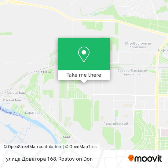 улица Доватора 168 map