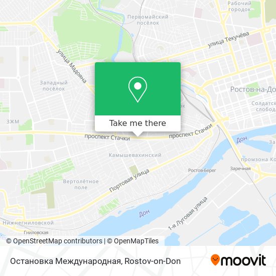 Остановка Международная map