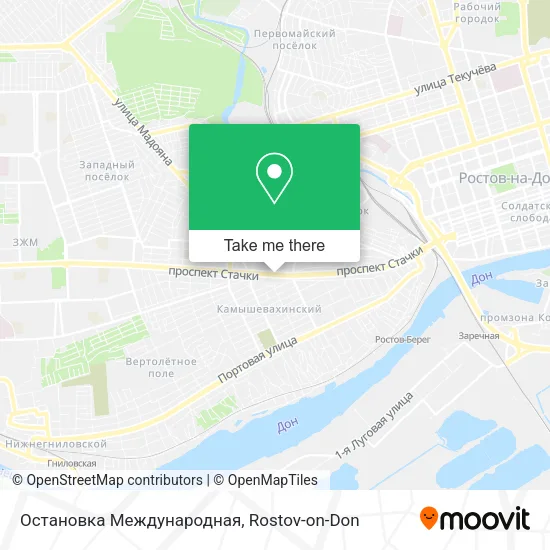 Остановка Международная map