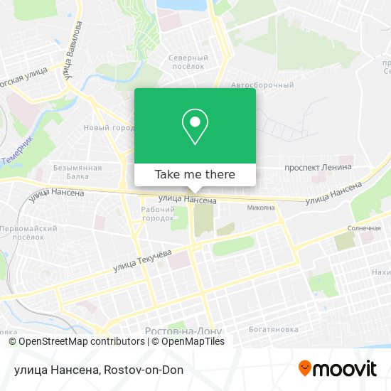улица Нансена map