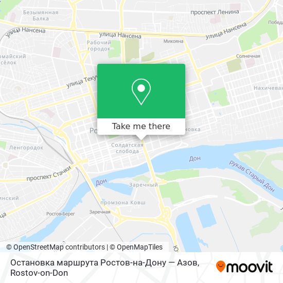 Остановка маршрута Ростов-на-Дону — Азов map