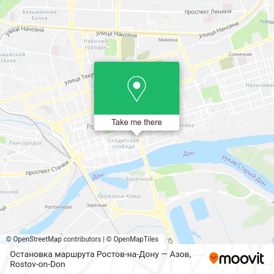 Остановка маршрута Ростов-на-Дону — Азов map