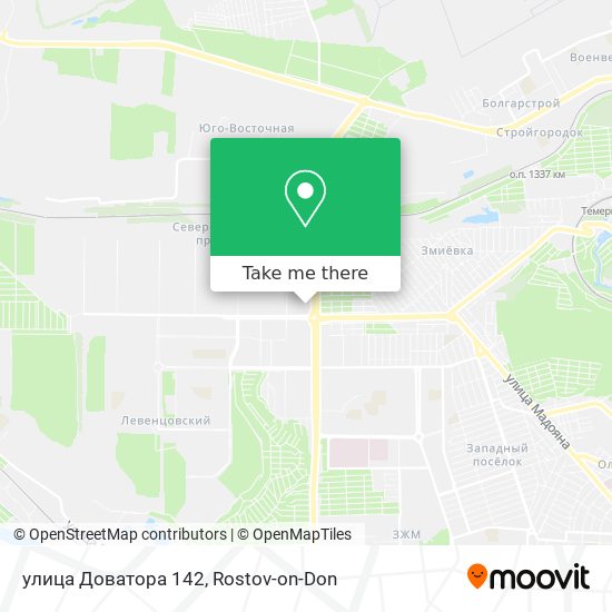улица Доватора 142 map