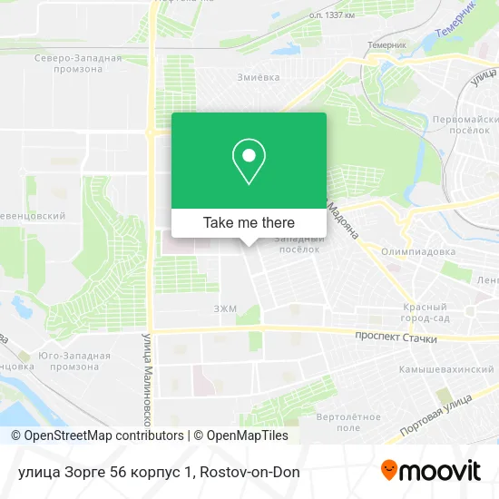 улица Зорге 56 корпус 1 map