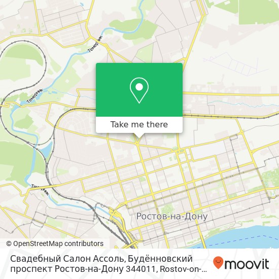 Свадебный Салон Ассоль, Будённовский проспект Ростов-на-Дону 344011 map