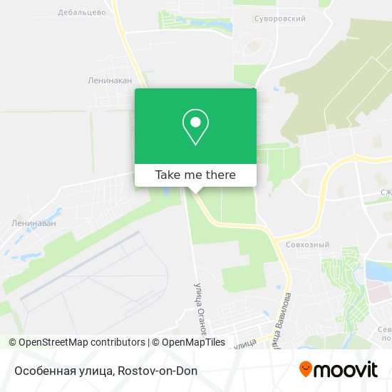 Особенная улица map