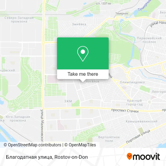 Благодатная улица map