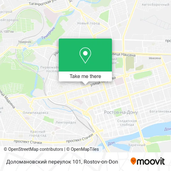 Доломановский переулок 101 map