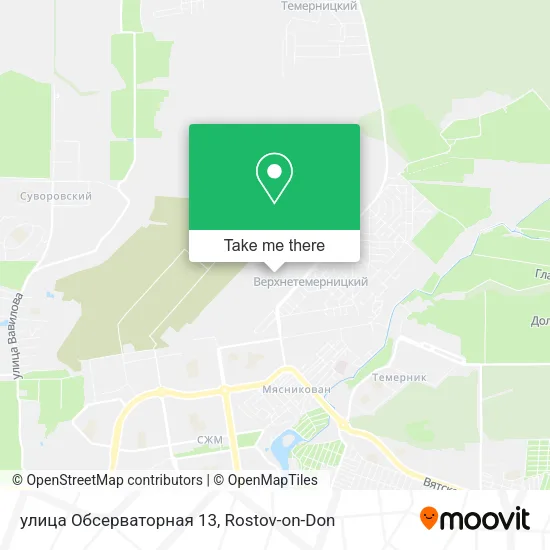 улица Обсерваторная 13 map