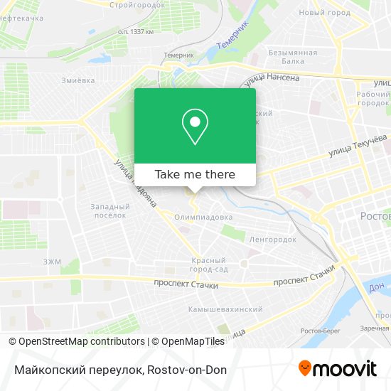 Майкопский переулок map