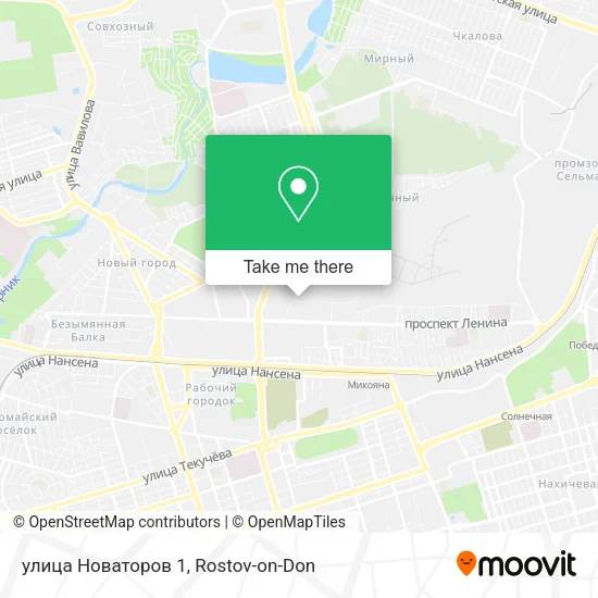 улица Новаторов 1 map