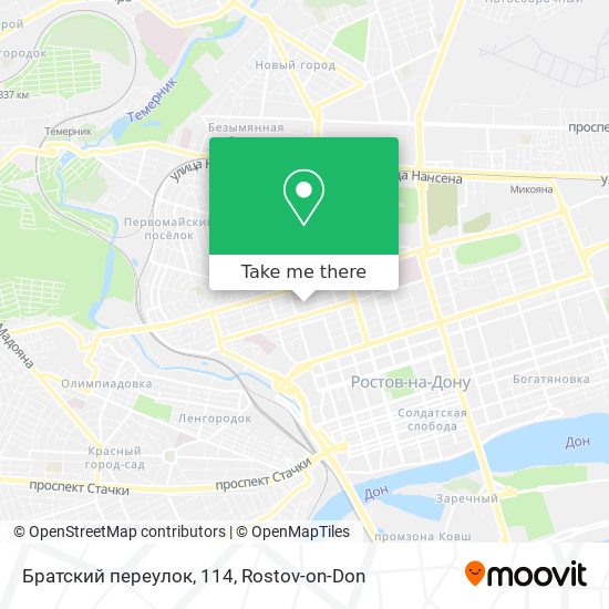 Братский переулок, 114 map