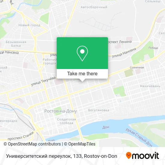 Университетский переулок, 133 map