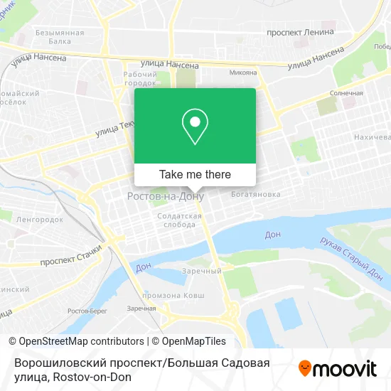 Ворошиловский проспект / Большая Садовая улица map