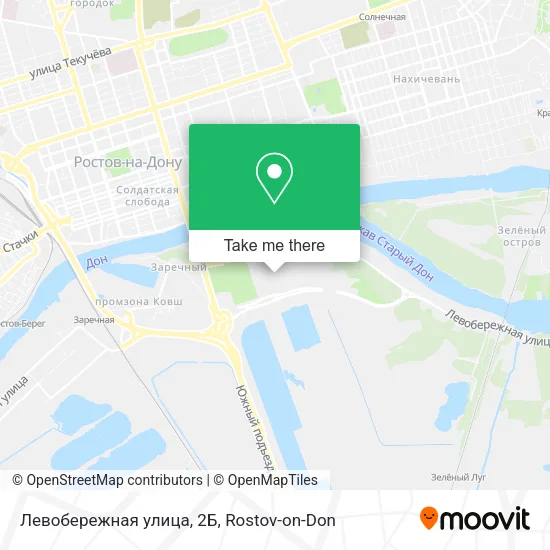 Левобережная улица, 2Б map