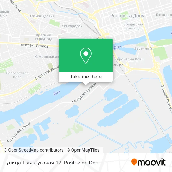 улица 1-ая Луговая 17 map