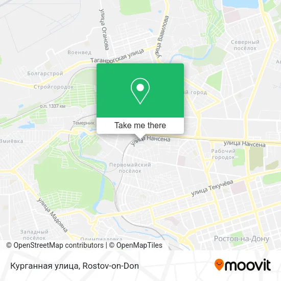Курганная улица map