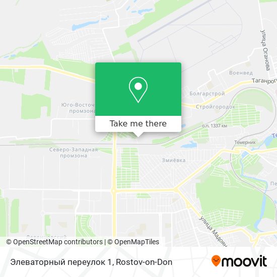 Элеваторный переулок 1 map