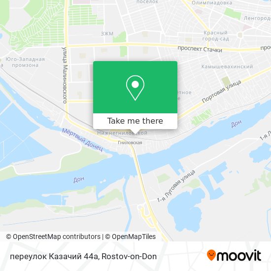 переулок Казачий 44а map