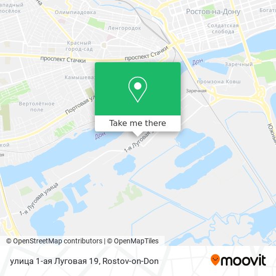 улица 1-ая Луговая 19 map