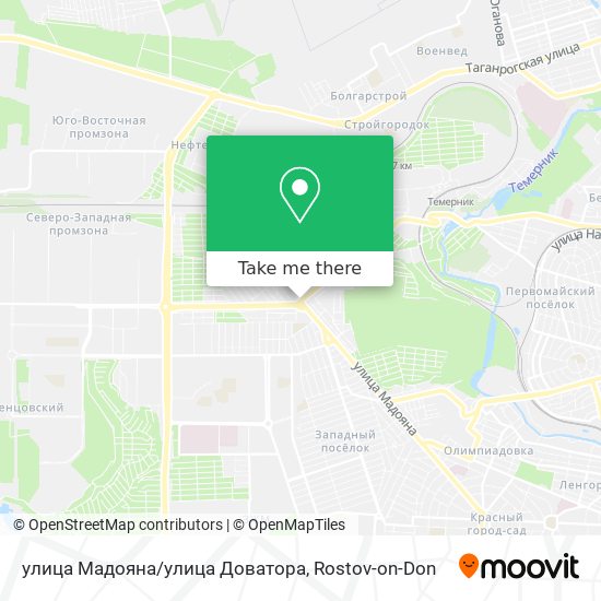 улица Мадояна/улица Доватора map