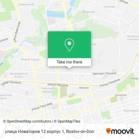 улица Новаторов 12 корпус 1 map